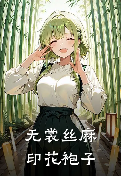 无裳丝麻印花袍子